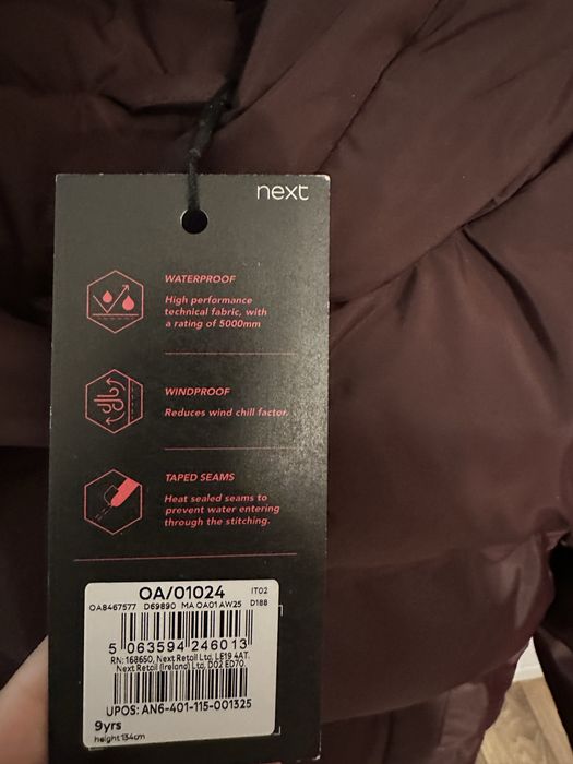 Зимно аке Next за момиче, размер 134 см.