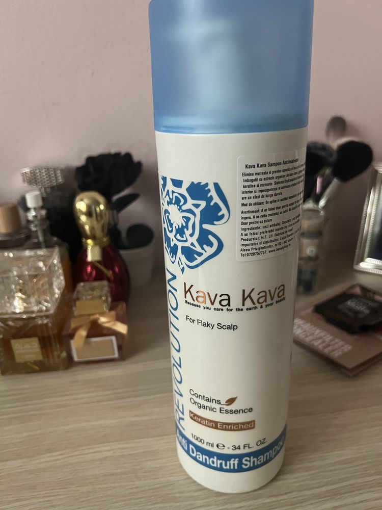 Sampon antimatreata profesional fara sulfati, silicon Kava Kava 1L NOU