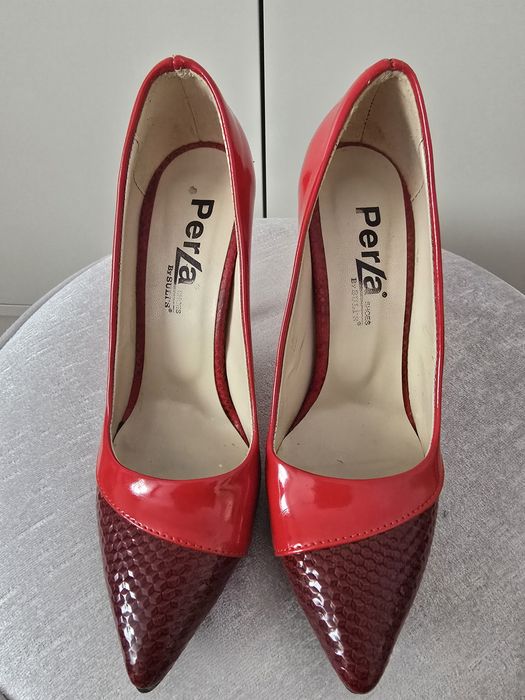 Червени обувки на висок ток PERLA BY SULI'S