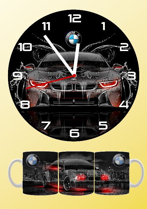 Стенен часовник + чаша-по наш или Ваш дизайн-перфектният подарък