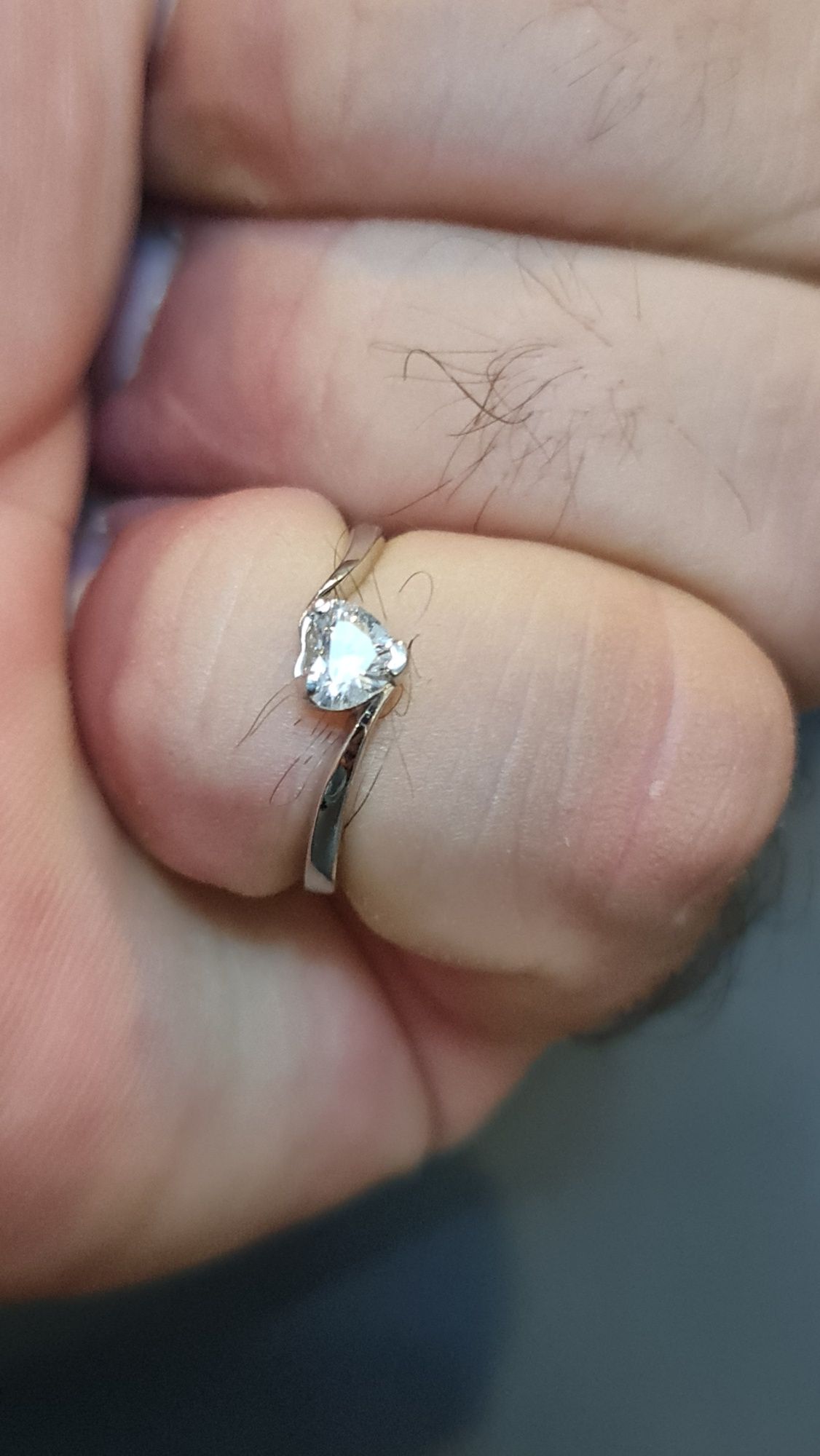 Inel logodna diamant 0.50 carate IF inima SUPERB