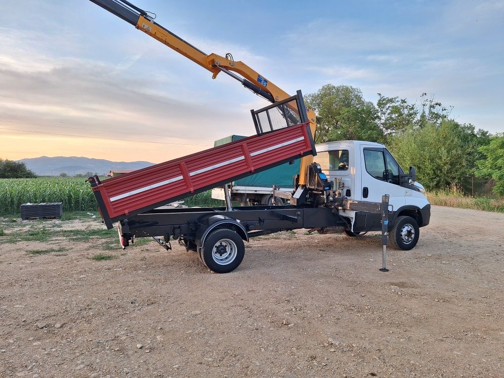 iveco daily 70c15 basculabil și macara