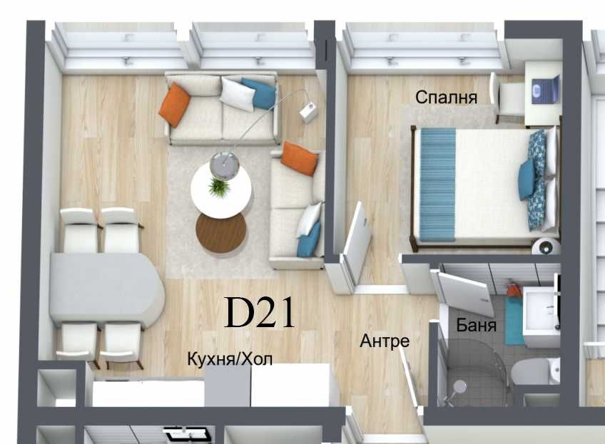 Продава се Двустаен апартамент в к.к. Пампорово - 44 кв.м за 995 €/кв.м - Снимка #1