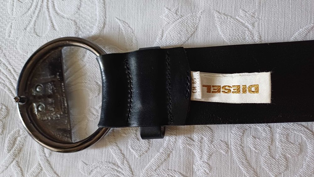 Curea dama,vintage,originala Diesel, din piele naturala neagra
