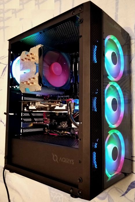 PC Gaming I7 6700K, RX 580, 16GB, 1TB SSD, Aqirys Sticla 4xaRGB+Teleco