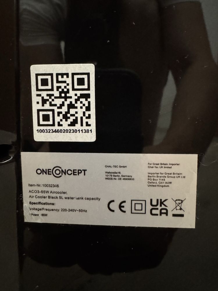 ONECONCEPT Coolster охладител на въздух