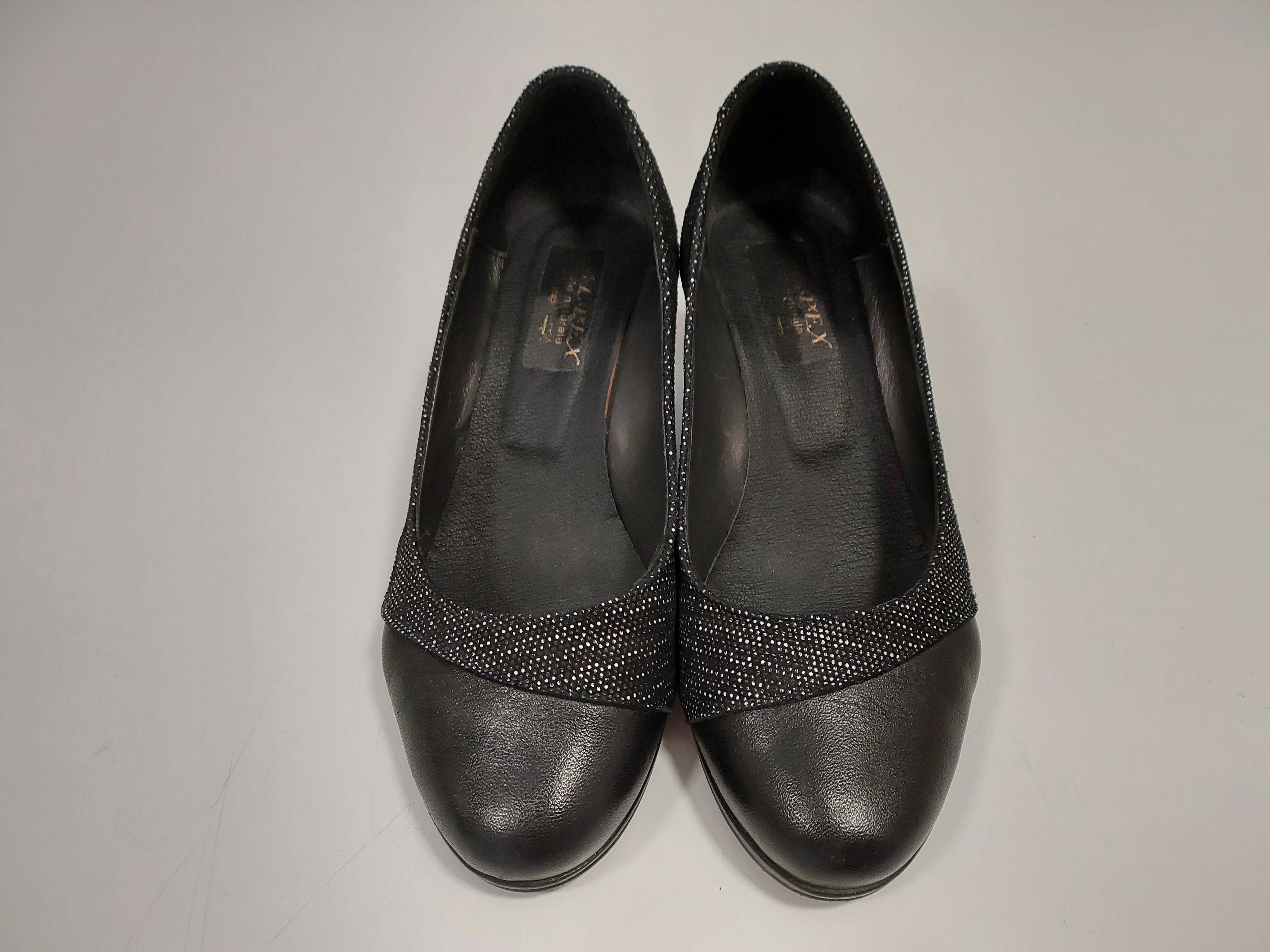 Pantofi din piele naturala neagra, masura 35