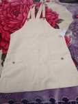 Sarafan jeans raiat crem 14-16ani