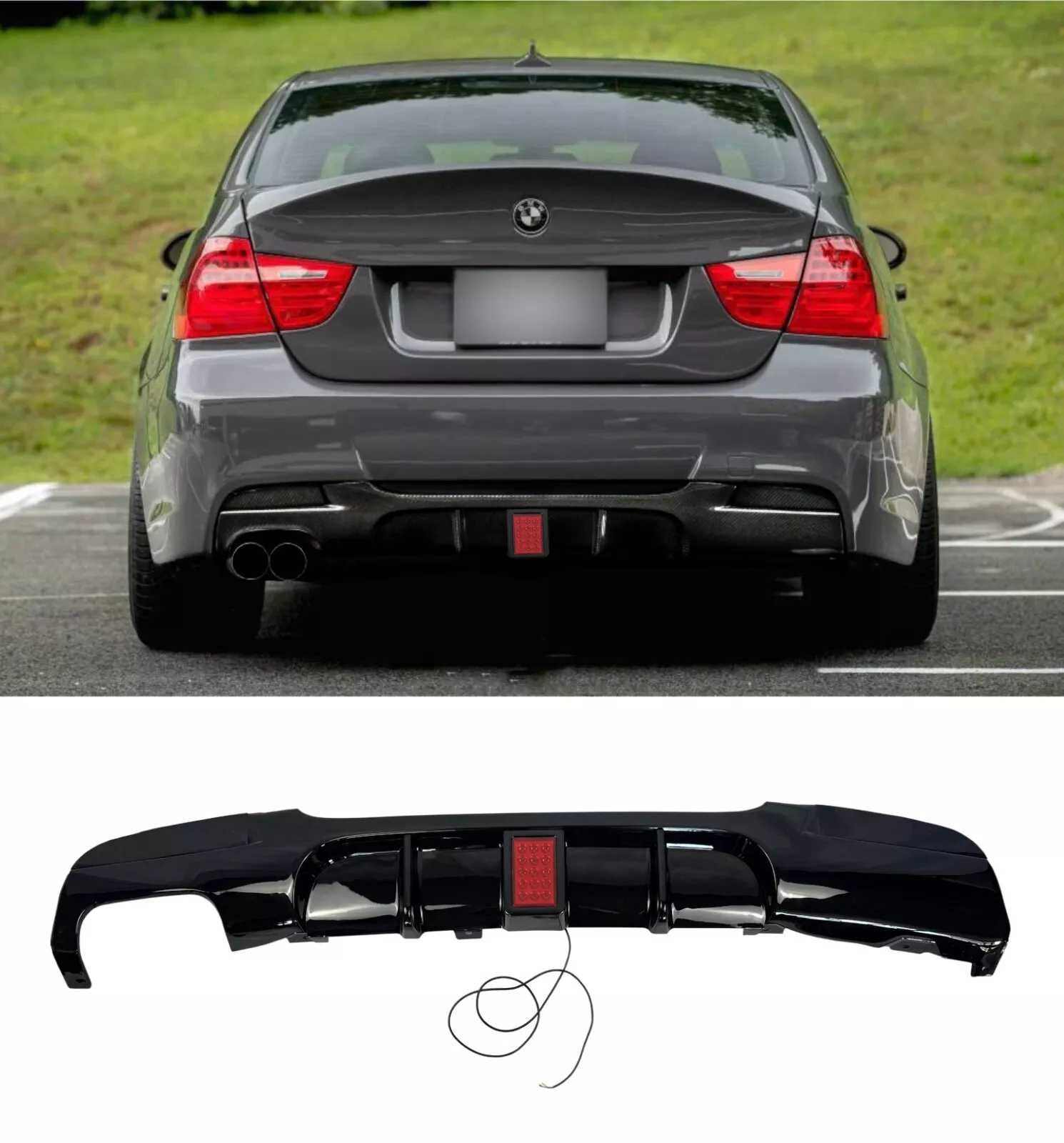 Difuzor cu LED Bara Spate M Performance BMW E90 E91, Evacuare Stanga