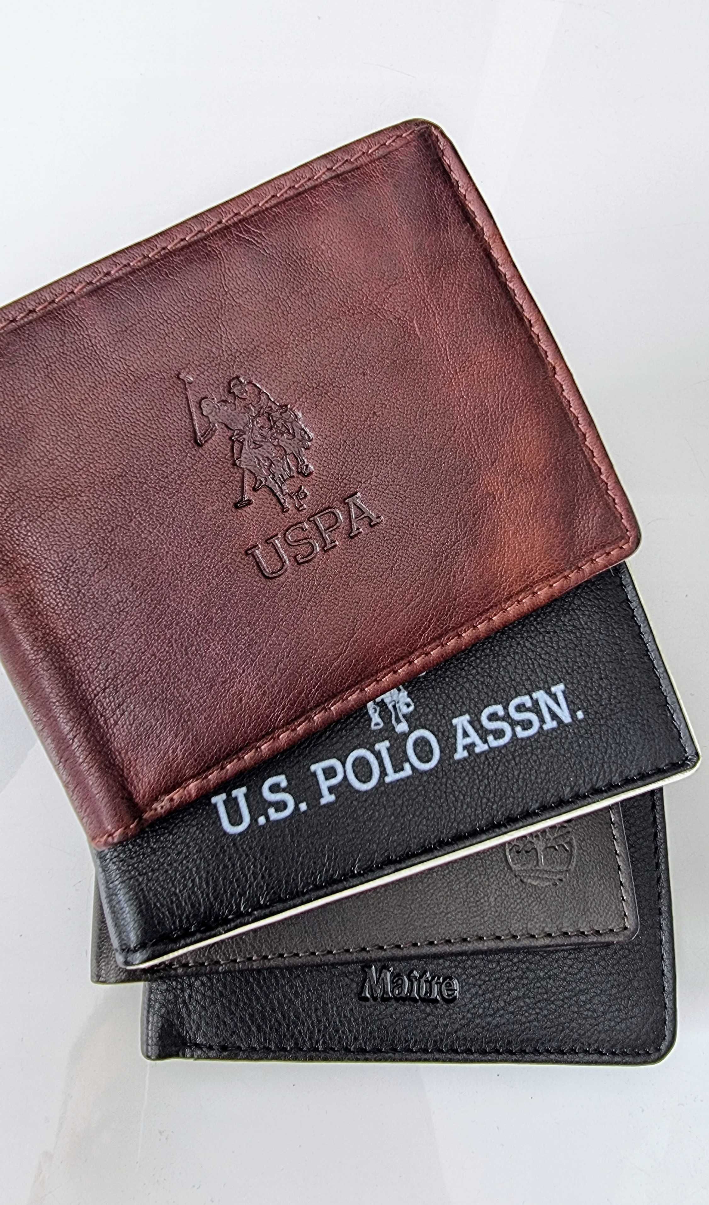 Portofel barbatesc piele. Timberland, US Polo Assn, Maitre. Originale