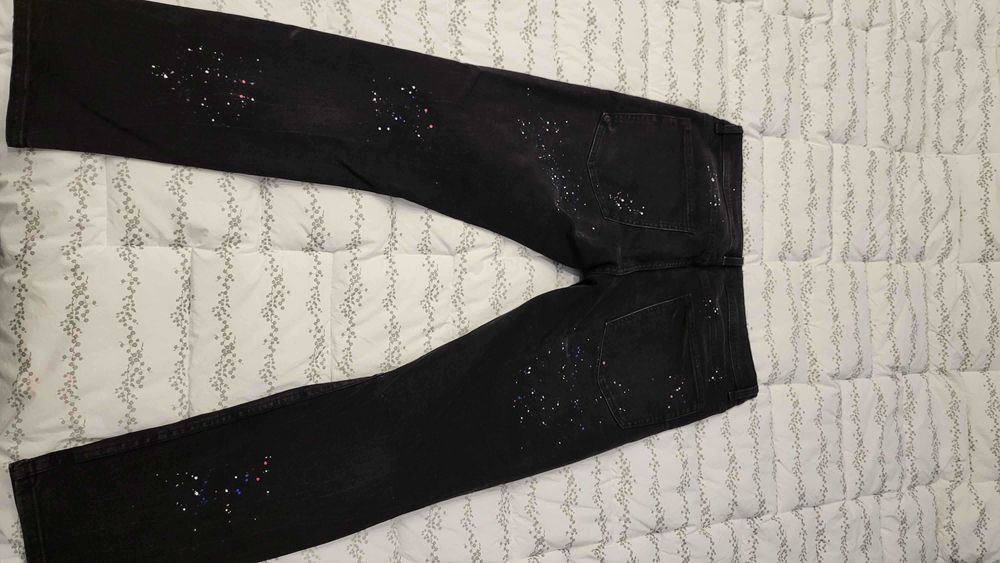 Черни накъсани дънки BERSHKA Размер 44