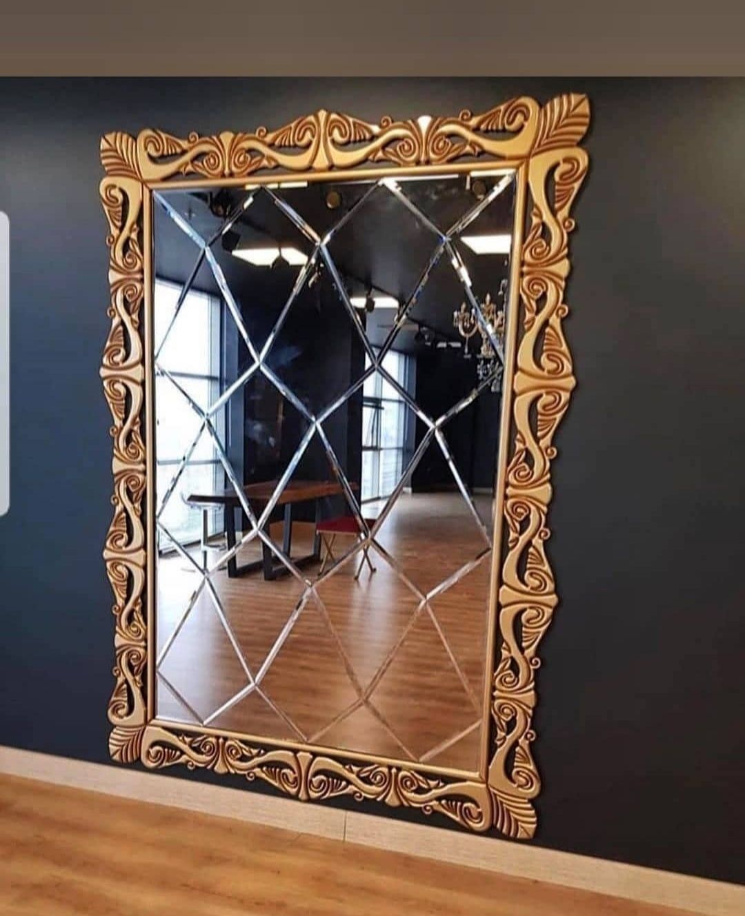 Зеркальное панно, фацетные зеркала, ромбики, мозайка зеркала с фацетом