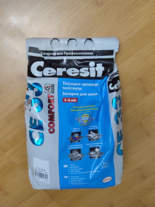 Ceresit затирка CE 33 Comfort Белый, 5 кг.