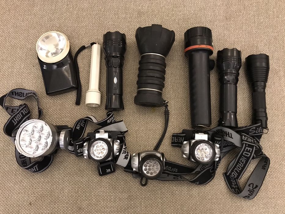 Фонари разные.