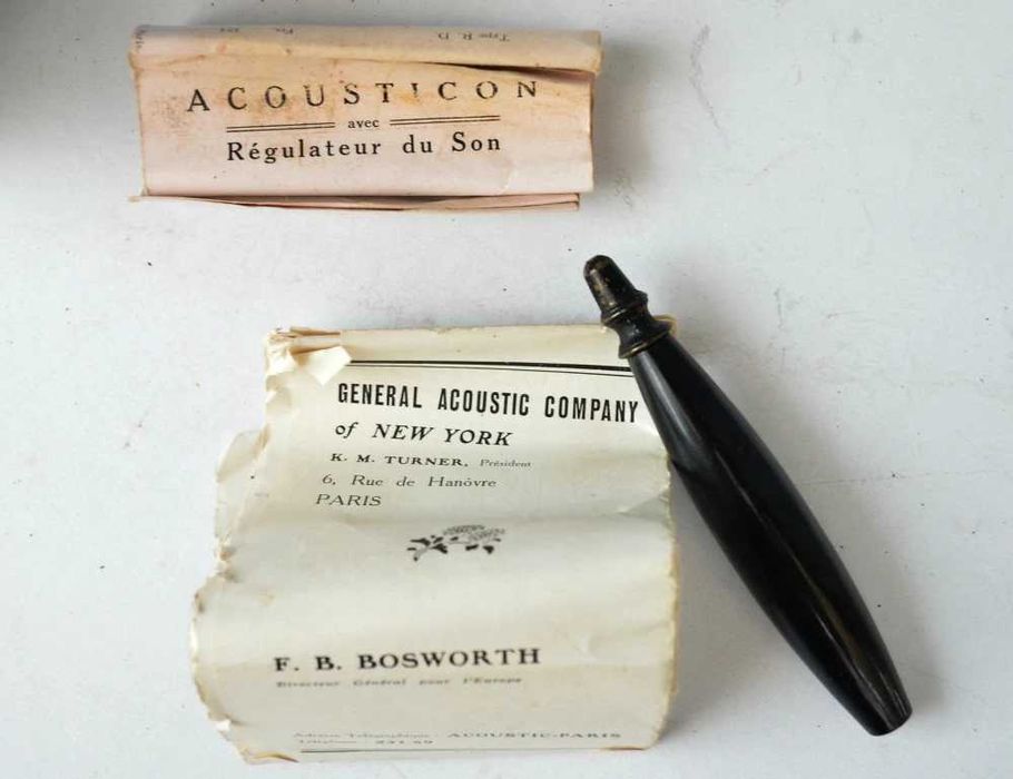 Aparat vechi auditiv bakelita acustic interbelica Acousticon London