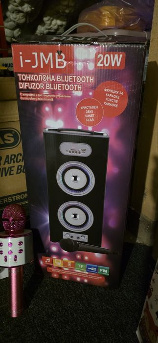 Boxa și 2 microfoane