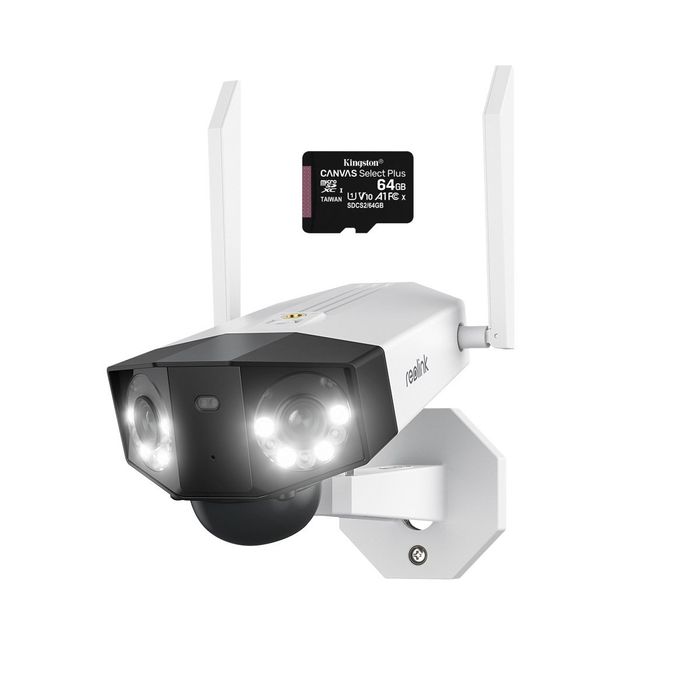 Pachet camera supraveghere cu Card MicroSD 64 GB Reolink Duo 2 WI FI