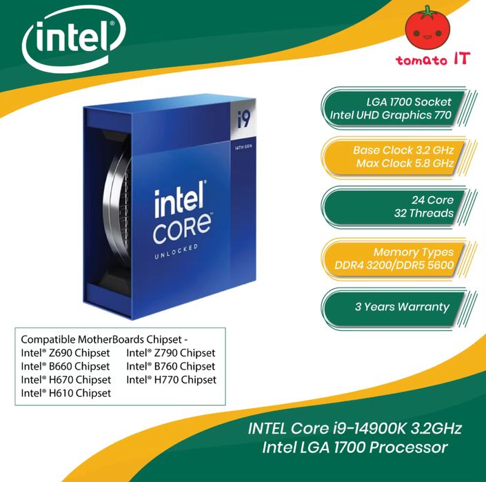 Intel I9 14900K 3.2Ghz