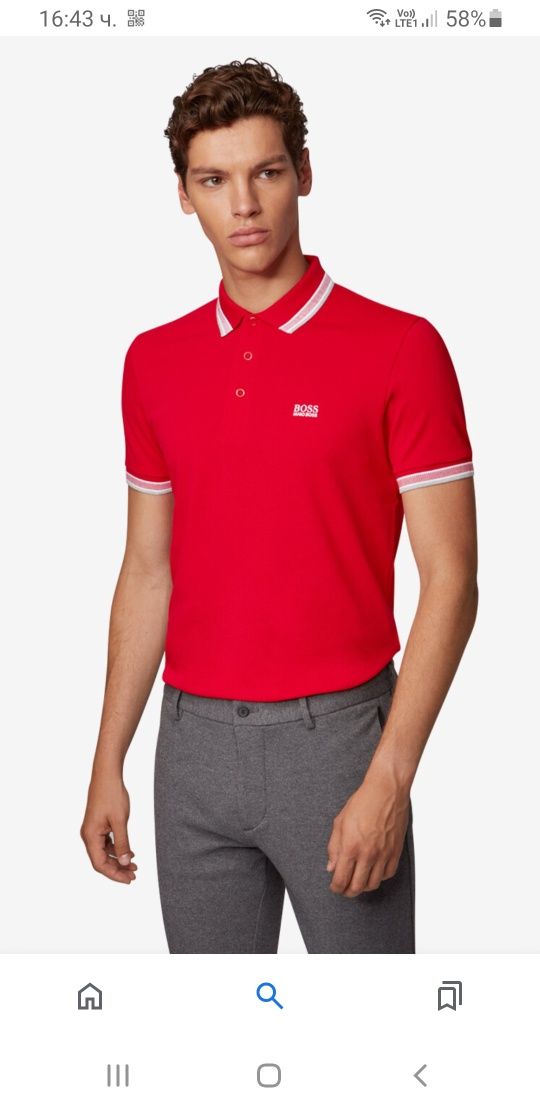 Hugo Boss Paddy Pique Cotton Modern Fit Mens / XL ОРИГИНАЛНА Тениска!