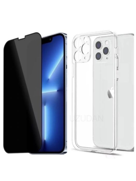 Iphone 14/15/16E/17 PRO MAX Husa Tpu HD + Folie Sticla Curbata 7D 22D