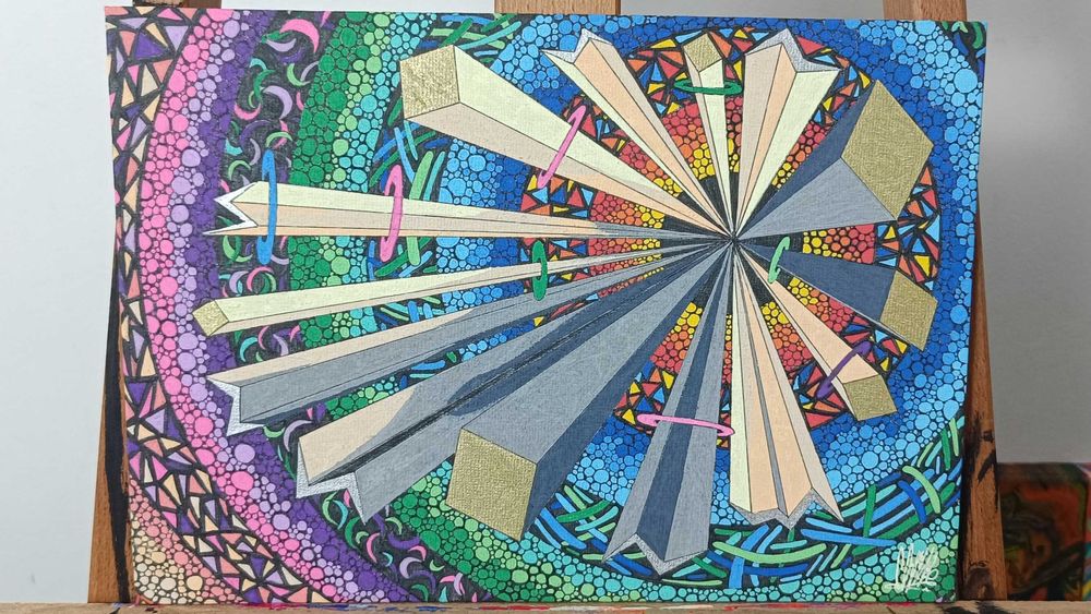 Tablou unicat, carton panzat