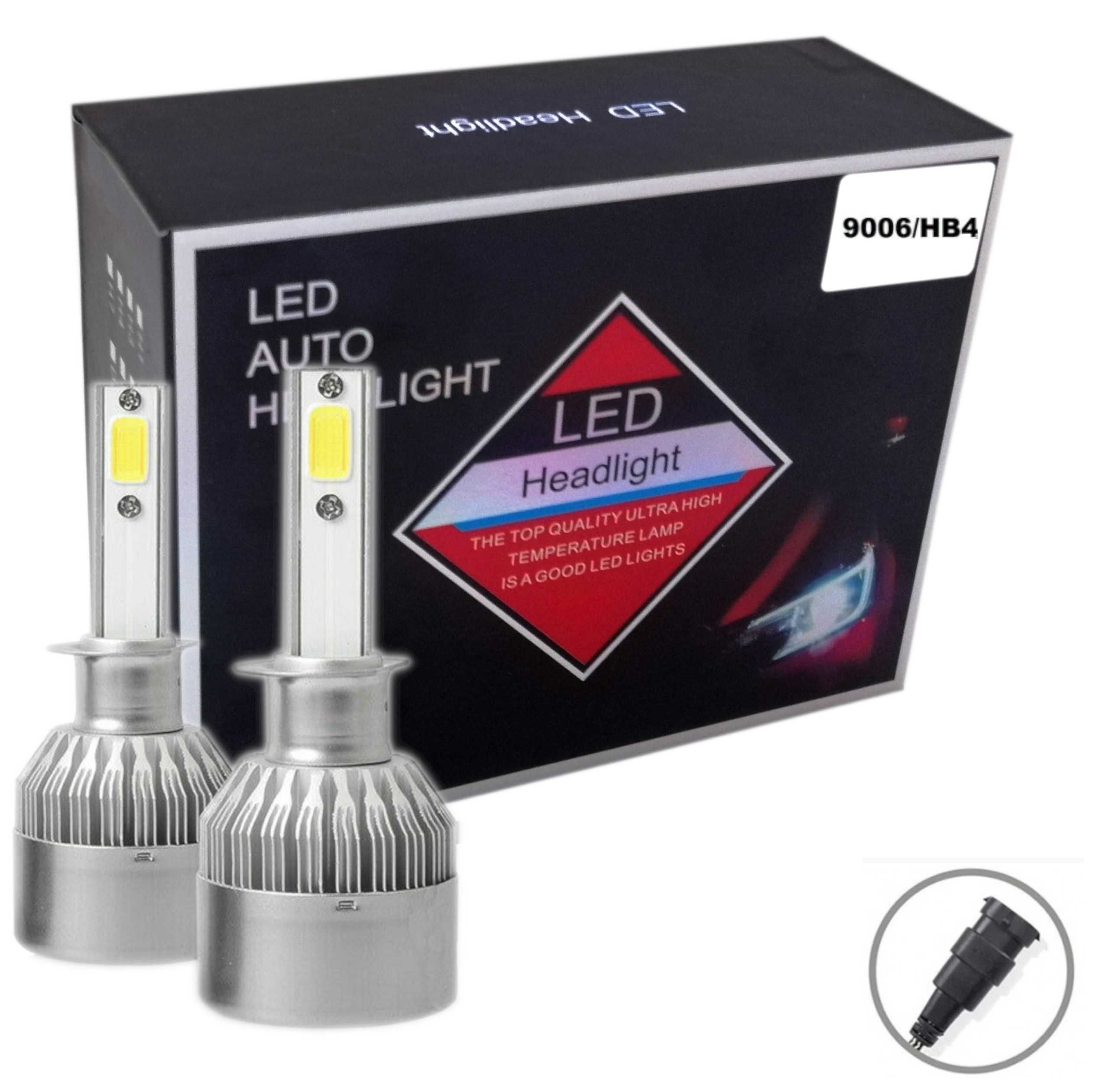 Комплект led 36w 7600lm диодни 2бр. крушки h1 h4 h7 h11 hb3 hb4 12v