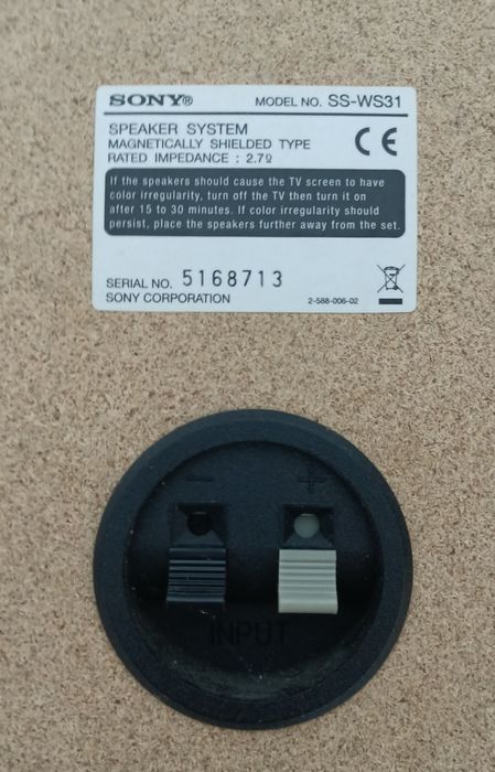 Set boxe Sony SS- WS31 + sateliți + cablu - funcționale, Home Cinema