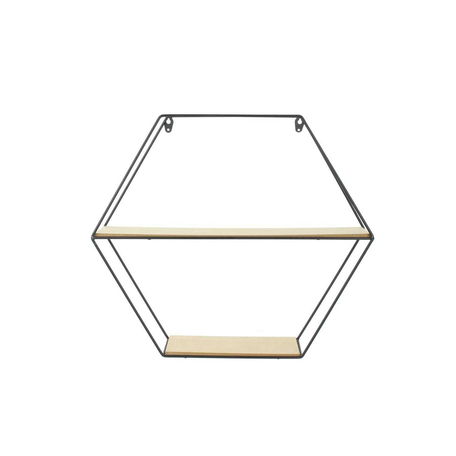 Raft de perete, metalic, hexagonal - NOU