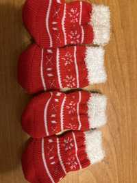 Коледни чорапи за куче