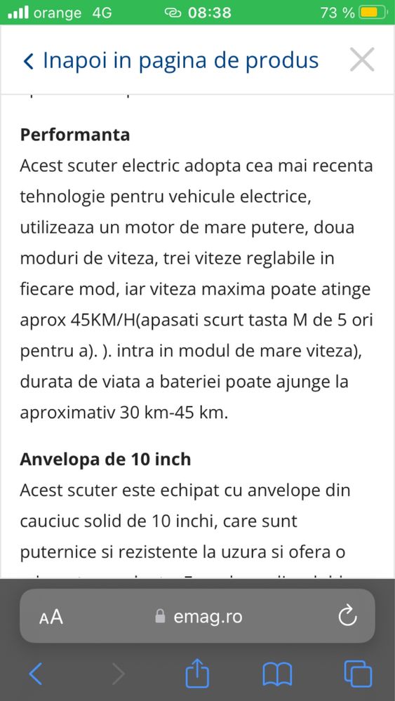 Trotineta electrrica adulti 45 km