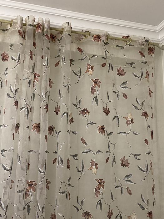 Тюль на кольцах, можно убрать