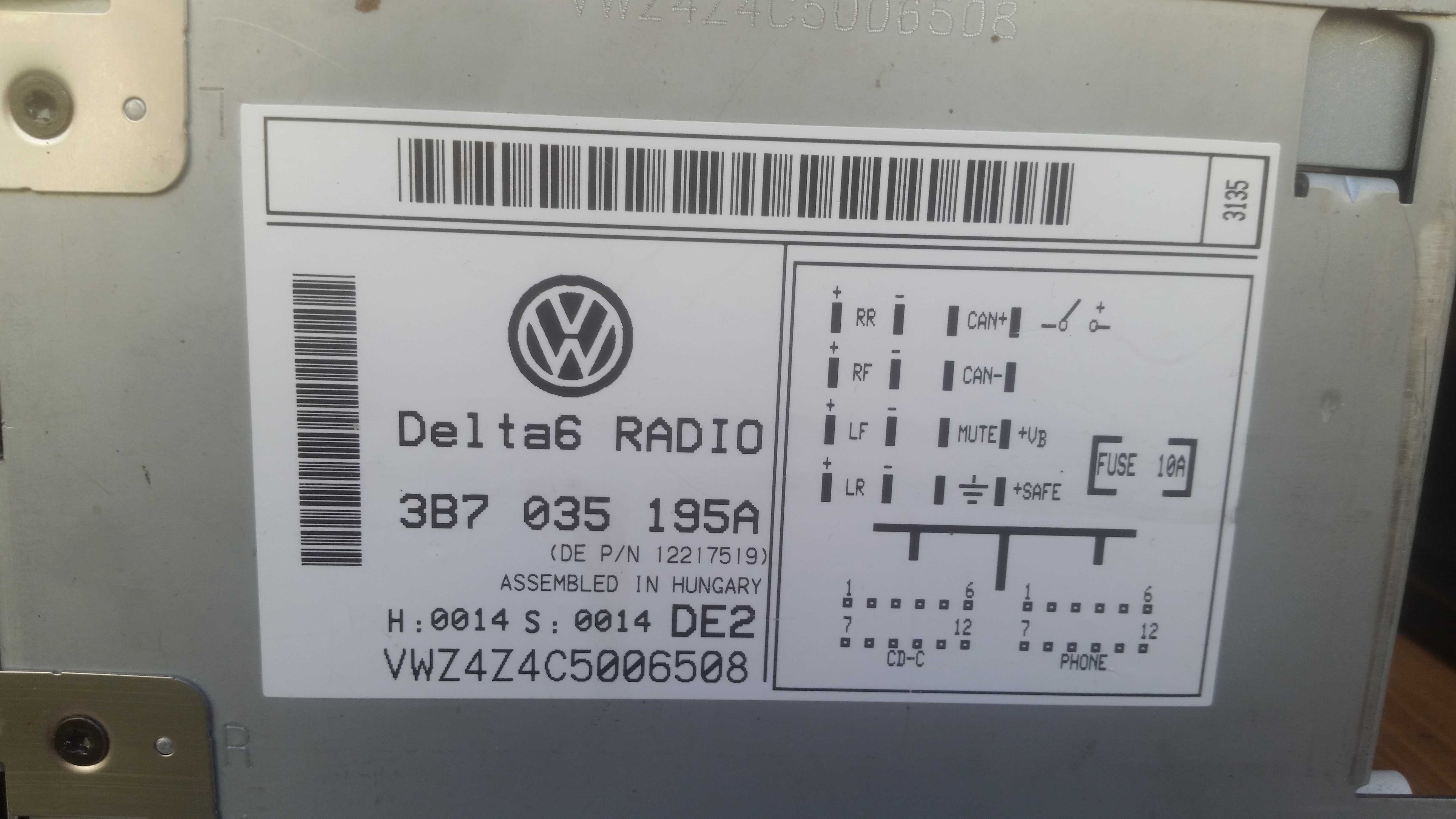 Radio cd original VW