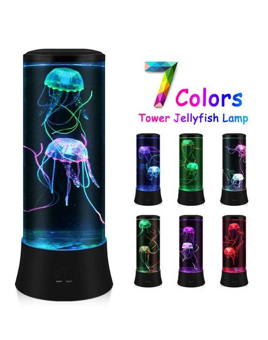 Lampă POYO Jellyfish, lampă lava LED de 38 cm