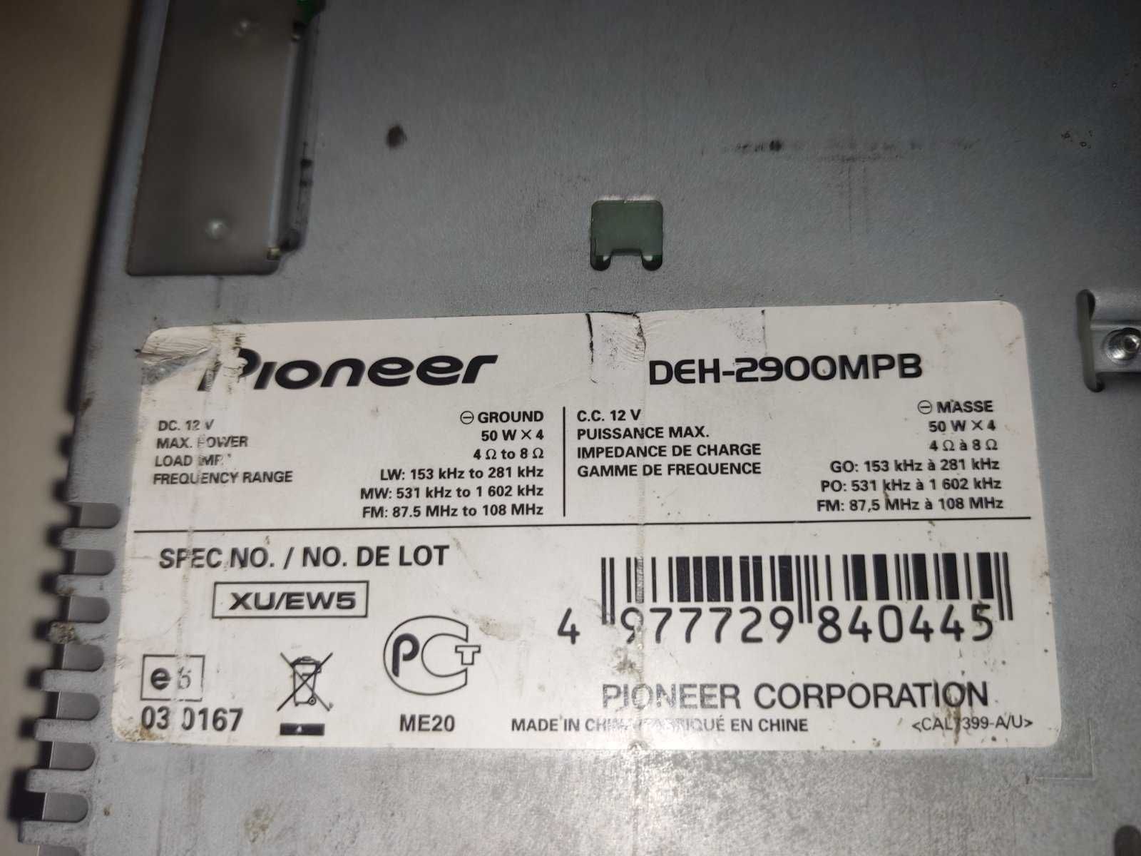 Перфектен CD Pioneer 4x50 mp3 DEH-2900MPB