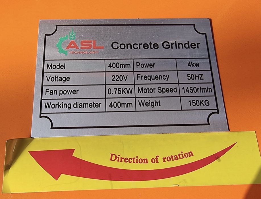 ASL 400mm Beton Silliqlash Mashinasi – 4 kW | 220V | 150 kg