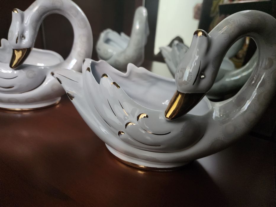 Конфетницы "белая лебедь" 2 шт