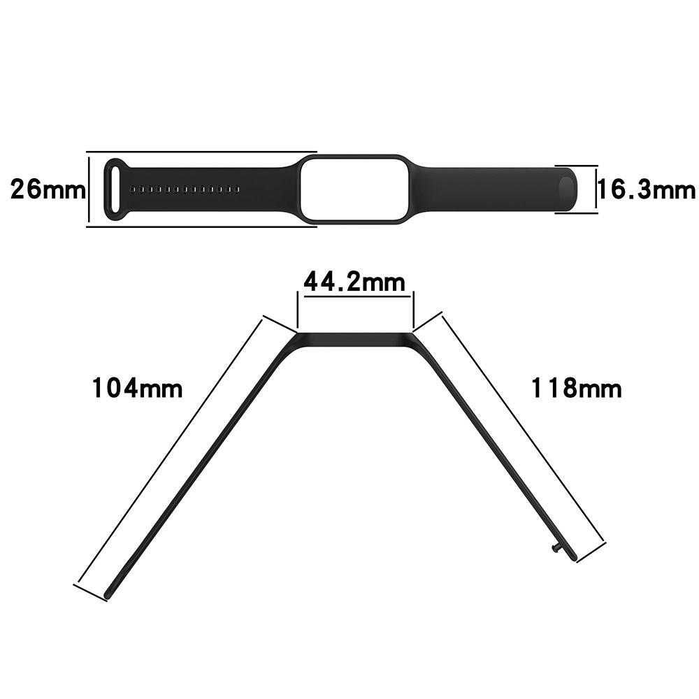 Силиконова каишка верижка Xiaomi Smart Band 2 / Smart Band 8 Active