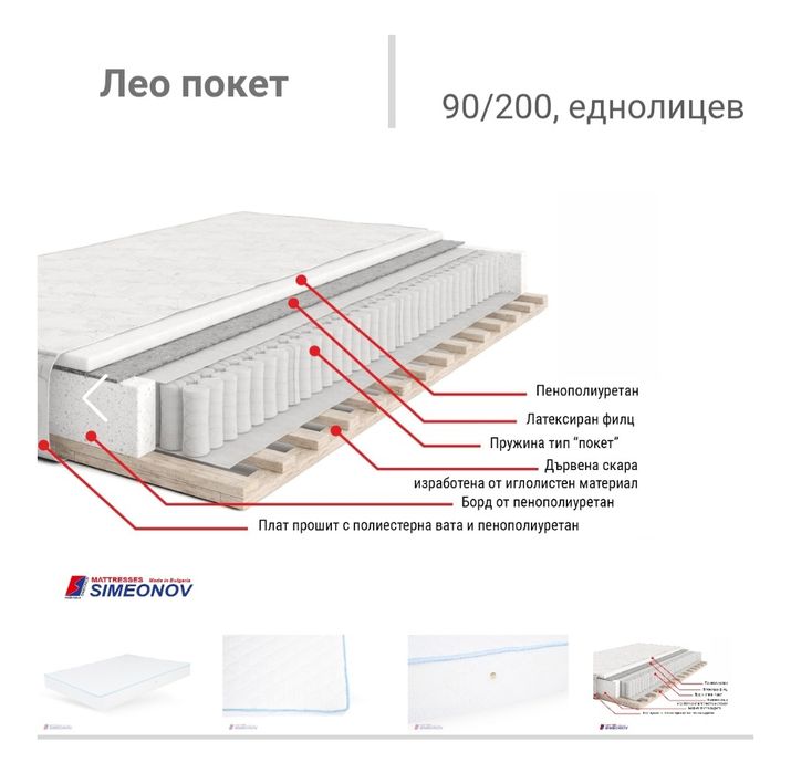Единични легла с матраци