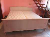 Pat de dormitor alb stil baroc