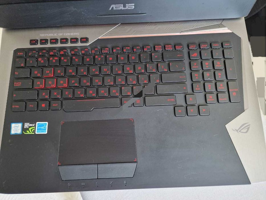 Asus ROG  G753, процессор: Intel core i7-6700HQ