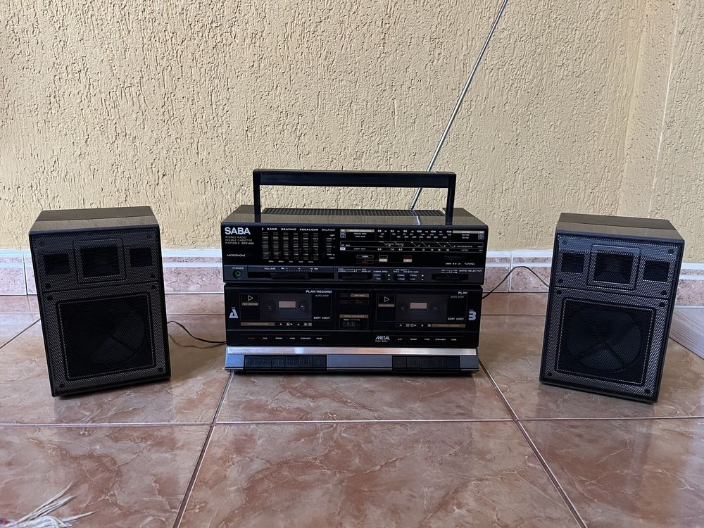Radio dublu casetofon german Saba boombox