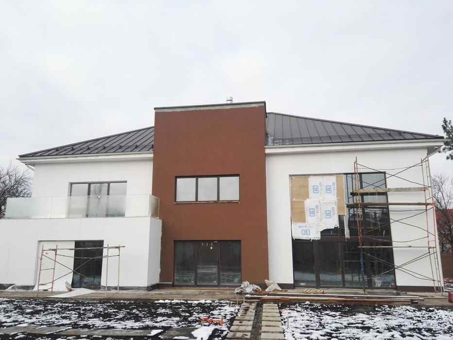 Покраска наружных стен дома фасада, Покраска фасада