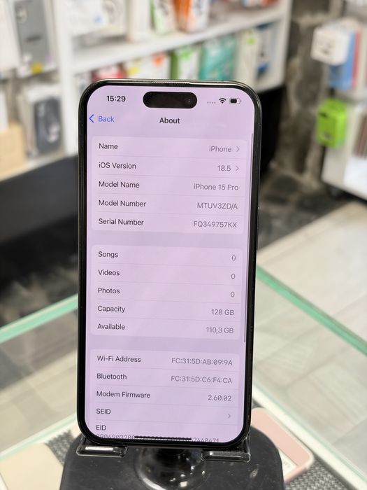 Apple iPhone 15 Pro 128GB Black Titanium