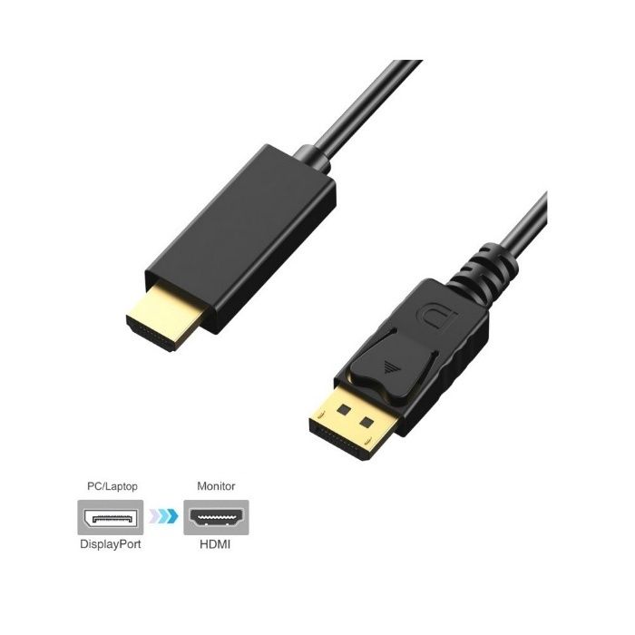 Cablu DisplayPort - HDMI pt laptop pc suporta audio 1080p lungime 3M