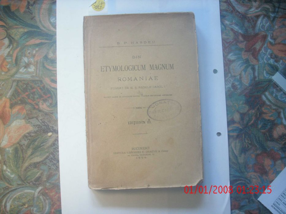 Din Etymologicum Magnum ROMANIAE. de B.P.Hasdeu
