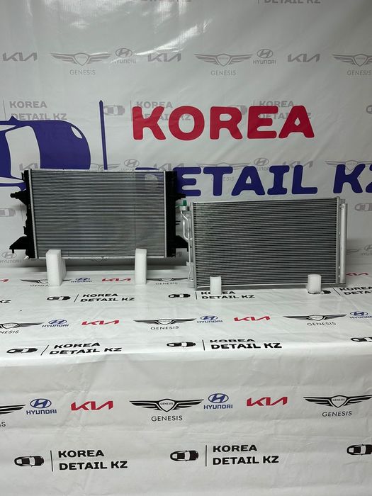 Радиатор основной и радиатор кондиционера на Hyundai Elantra Элантра