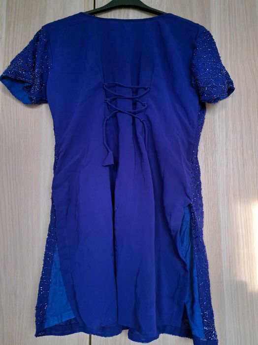 Costum de seara spectaculos în stil indian tunica si pantaloni