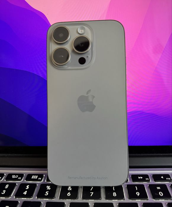 Перфектен ! iPhone 15 Pro Natural Titanium Icloud - за части !