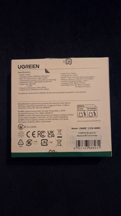 Ugreen Bluetooth Трансмиттер/Ресивер
