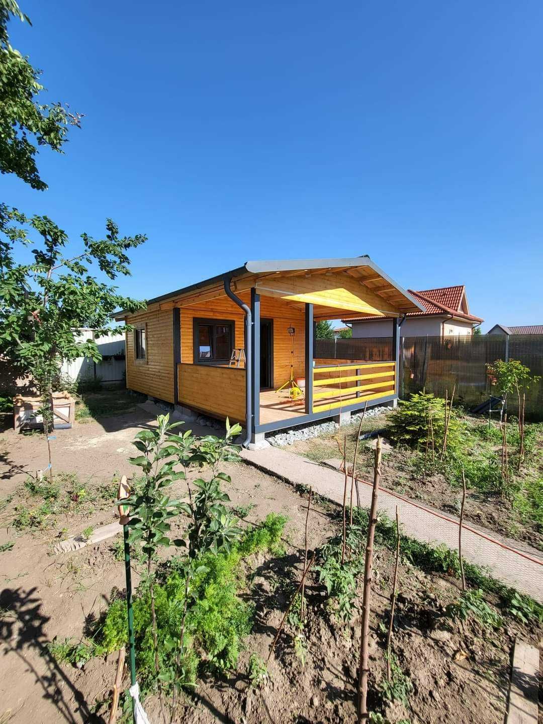 Cabana stil A-Frame si case din structura de lemn